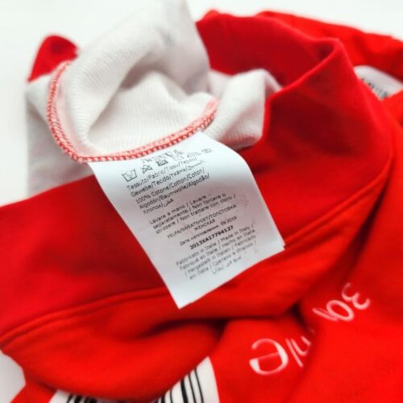 Moschino Budweiser Print Cotton Hooded Sweatshirt | Red | NEW US 6 - Picture 5 of 5